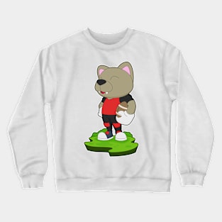 Dog American Football Sports Crewneck Sweatshirt